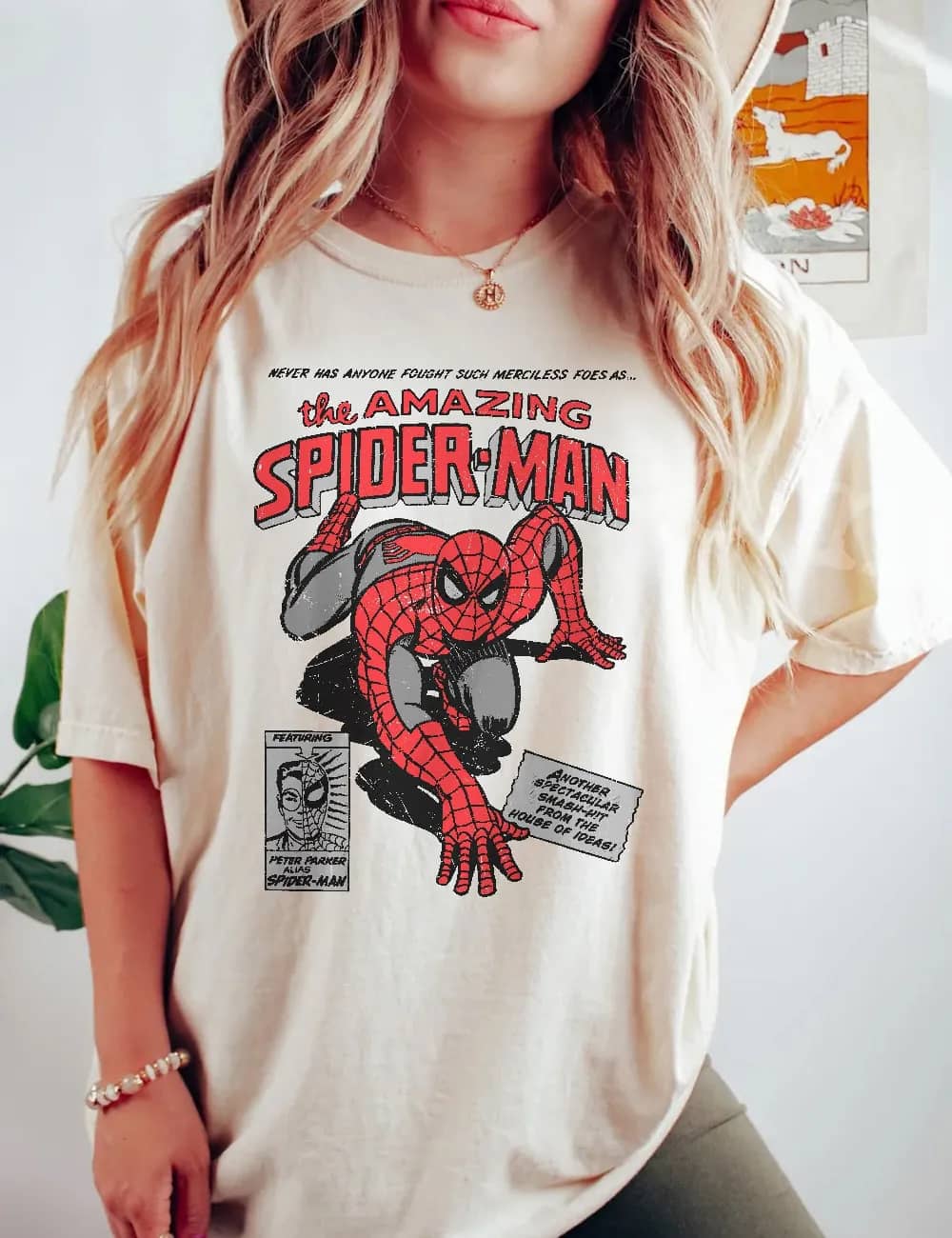 Inktee Store - Vintage 90S Marvel The Amazing Spider Man Comfort Colors Shirt - Retro Spiderman Comic Shirt - Mcu Fans Gift - Marvel Avengers Spiderman Tshirt Image