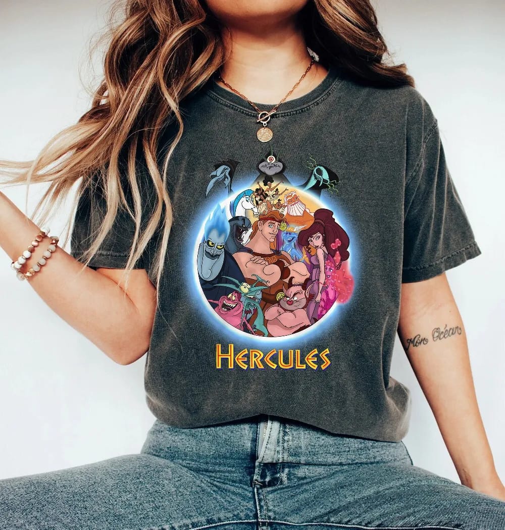 Inktee Store - Vintage Disney Hercules Comfort Colors Shirt - Hercules Megara Hades T-Shirt - Magic Kingdom Shirt - Disneyworld Shirt - Disney Family Shirt Image