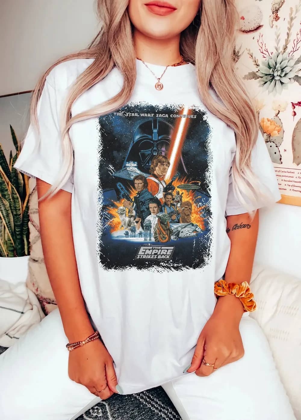 Inktee Store - Vintage Disney Star Wars Comfort Colors Shirt - Star Wars Empire Strikes Back - Retro Star Wars Shirt - Disneyworld Shirts - Disney Family Shirt Image