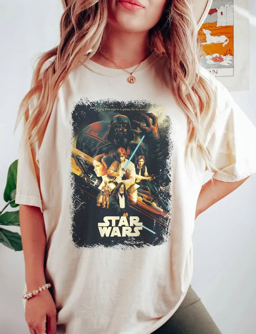 Inktee Store - Vintage Disney Star Wars Comfort Colors Shirt - Star Wars A New Hope Faded - Retro Star Wars Shirt - Disneyworld Shirts - Disney Family Shirts Image
