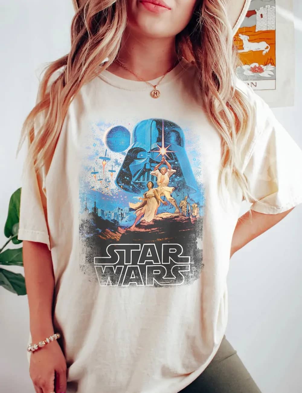 Inktee Store - Vintage Disney Star Wars Shirt - Retro Star Wars Comfort Colors Shirt - Star Wars A New Hope Faded - Disneyworld Shirts - Disney Family Shirts Image