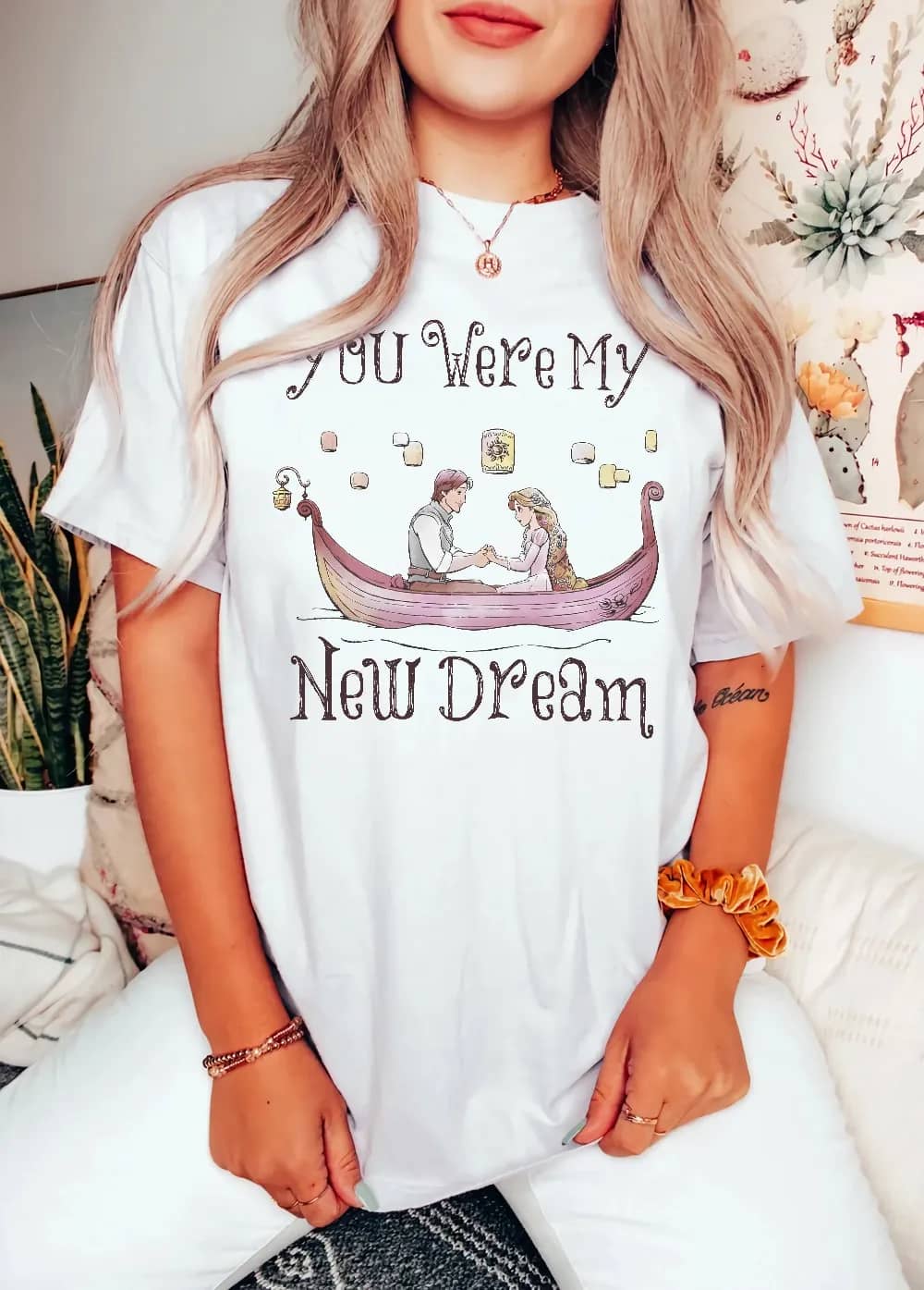 Inktee Store - Vintage Disney Tangled Rapunzel You Are My Dream Comfort Colors Shirt - Lost Princess Lantern Co Est 2010 Tee - Disney Princess Rapunzel Shirt Image