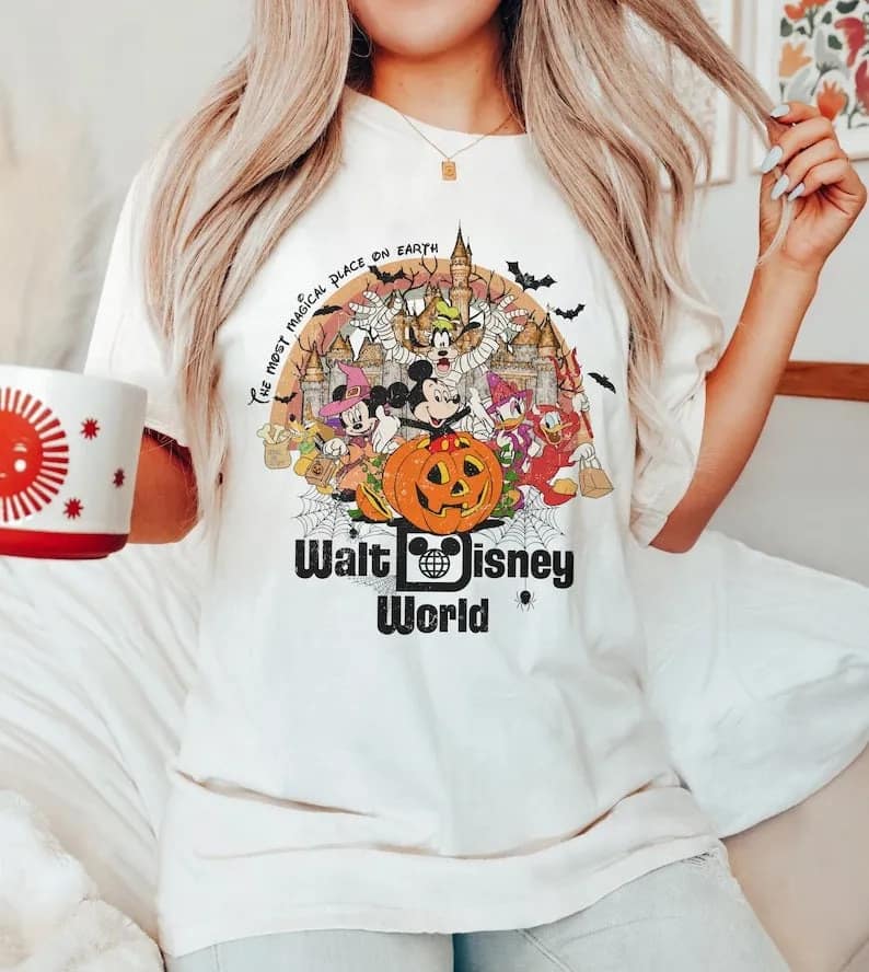 Inktee Store - Vintage Disneyworld Halloween Shirt - Walt Disney World Halloween Shirt - Mickey'S Not So Scary - Disney Vacation 2023 - Disney Family Shirts Image