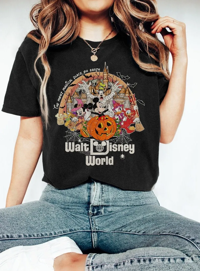 Inktee Store - Vintage Disneyworld Halloween Shirt - Walt Disney World Halloween Shirt - Mickey'S Not So Scary - Disney Vacation 2023 - Disney Family Shirts Image
