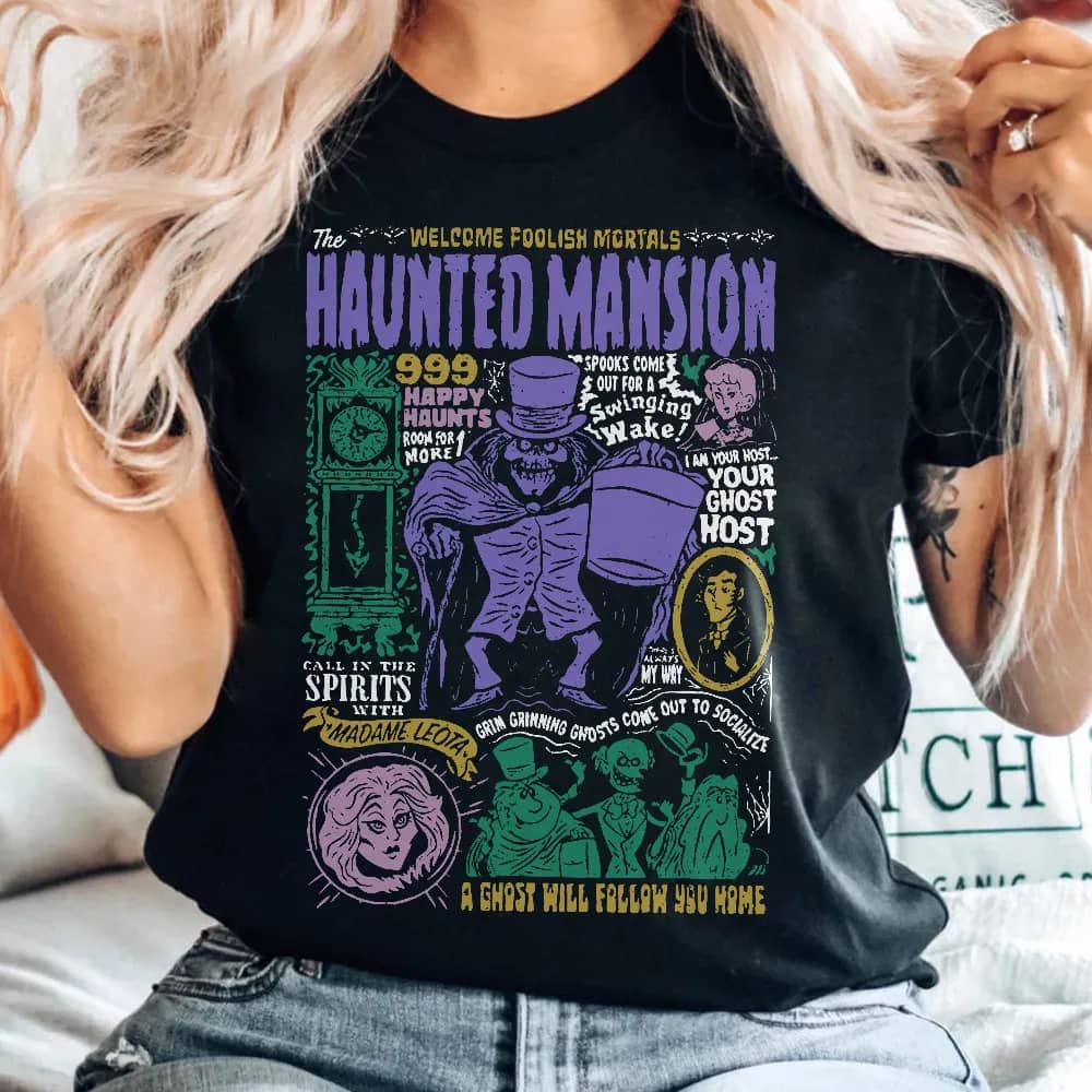 Inktee Store - Vintage Haunted Mansion Comfort Colors Shirt - Retro The Haunted Mansion Shirt - Disney Halloween Shirt - Halloween Movie Shirt - Fall Shirt Image