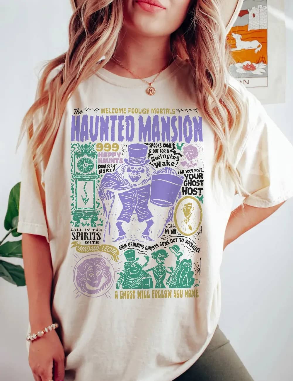 Inktee Store - Vintage Haunted Mansion Comfort Colors Shirt - Retro The Haunted Mansion Shirt - Disney Halloween Shirt - Halloween Movie Shirt - Fall Shirt Image