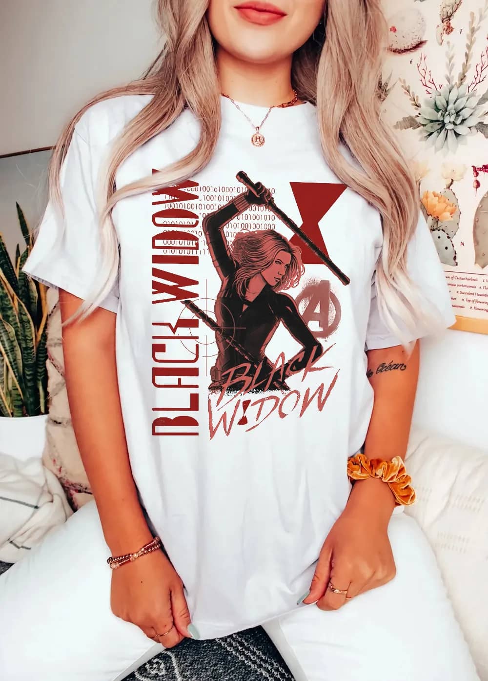Inktee Store - Vintage Marvel Black Widow Comfort Colors Shirt - Retro Romanoff 1984 Black Widow Shirt - Mcu Fans Gift - Marvel Avengers Superhero Shirt Image