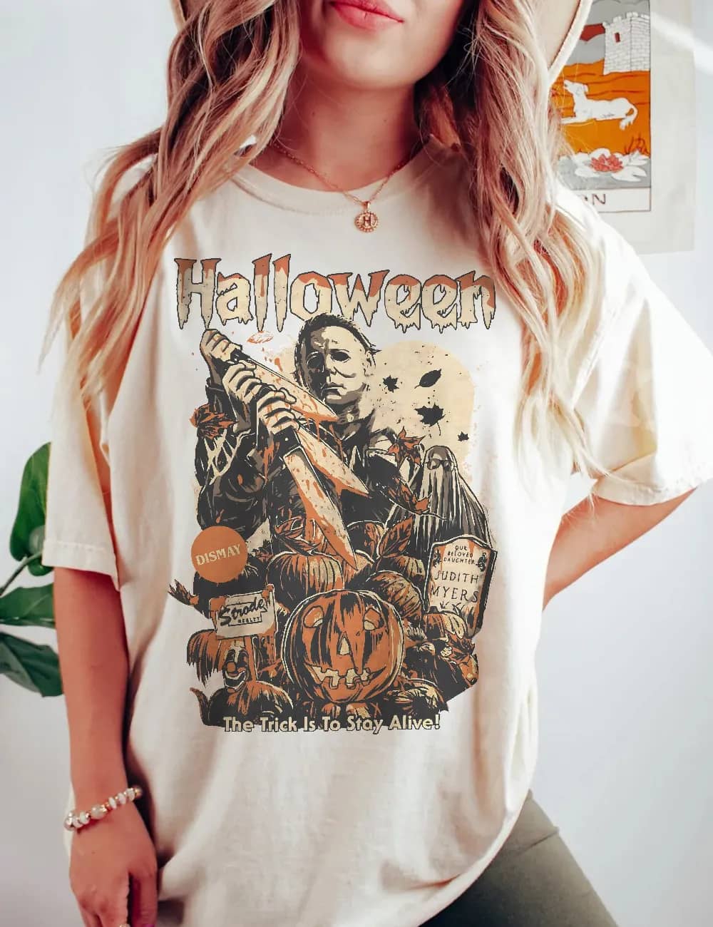 Inktee Store - Vintage Michael Myers Halloween Comfort Colors Shirt - Horror Movie Shirt - Myers Thriller Friday The 13Th Horror Shirt - Retro Halloween Shirt Image