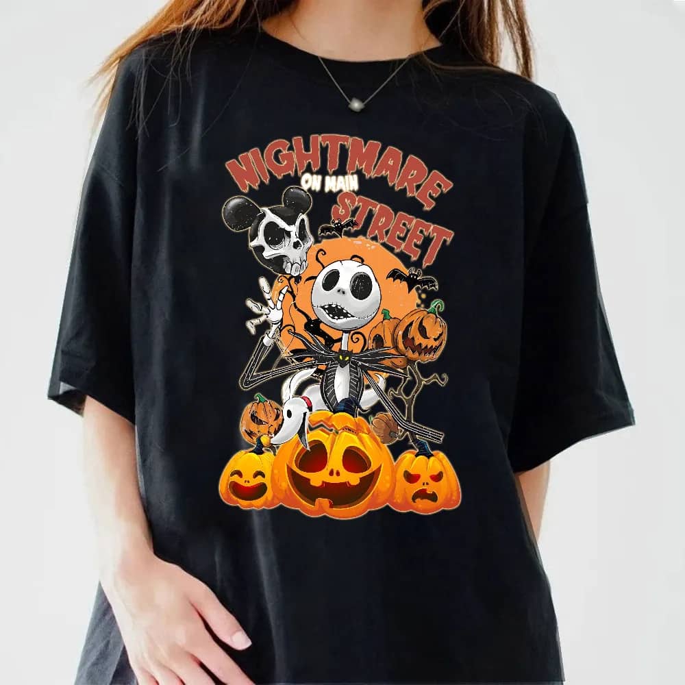 Inktee Store - Vintage The Nightmare Before Halloween Pumpkin Shirt - Retro Nightmare On Main Street Shirt - Halloween Pumpkin Shirt - The Pumpkin King Shirt Image