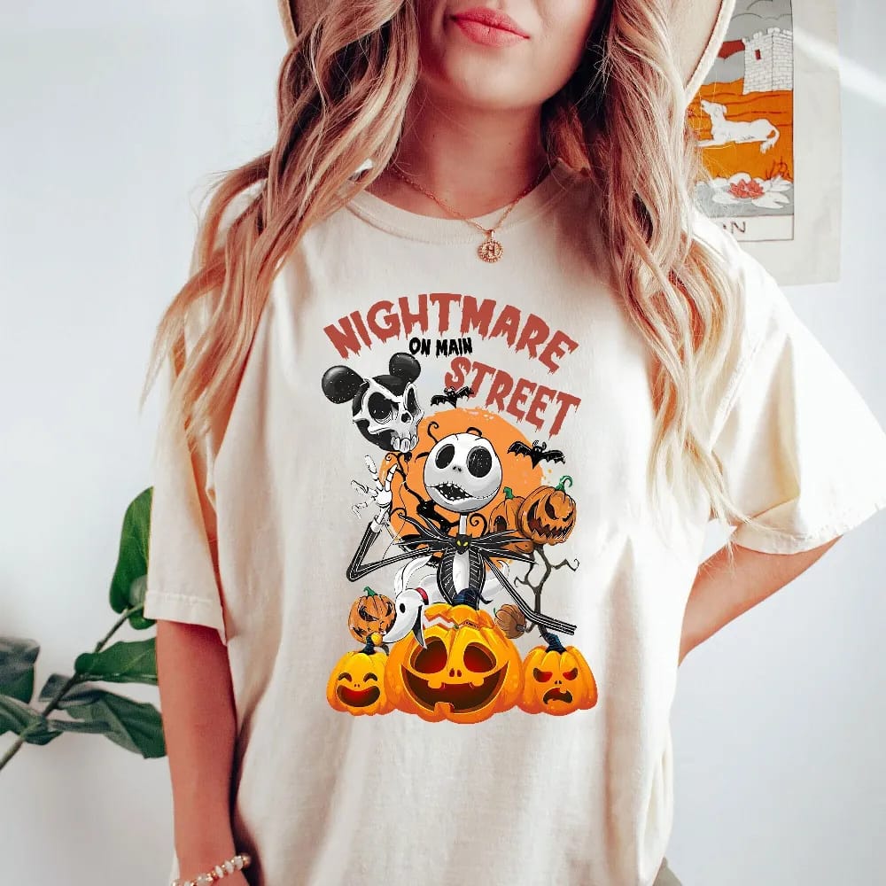 Inktee Store - Vintage The Nightmare Before Halloween Pumpkin Shirt - Retro Nightmare On Main Street Shirt - Halloween Pumpkin Shirt - The Pumpkin King Shirt Image