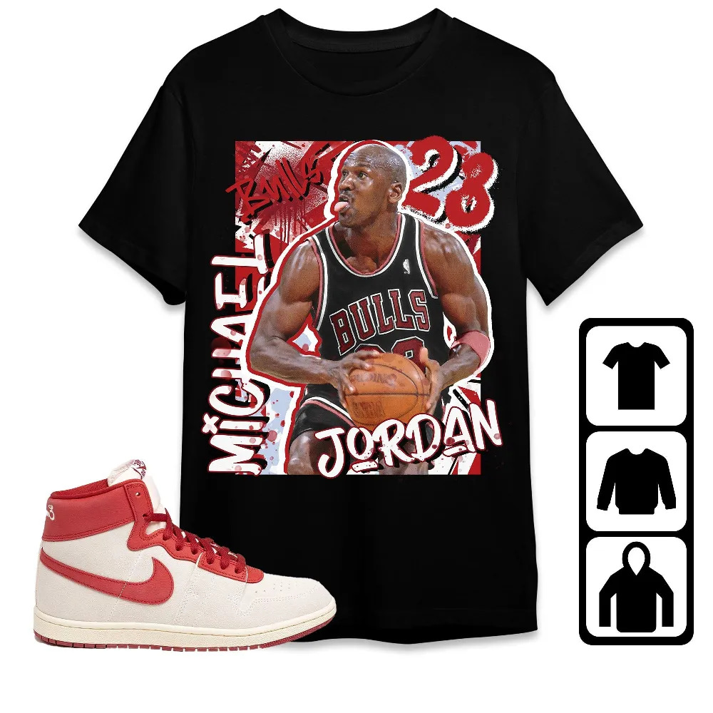 Inktee Store - Air Ship Every Game Dune Red Unisex T-Shirt - Mj Graphic - Sneaker Match Tees Image