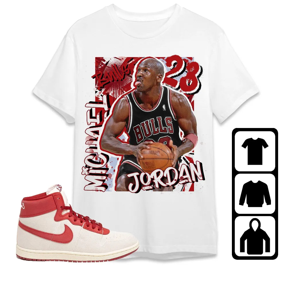 Inktee Store - Air Ship Every Game Dune Red Unisex T-Shirt - Mj Graphic - Sneaker Match Tees Image