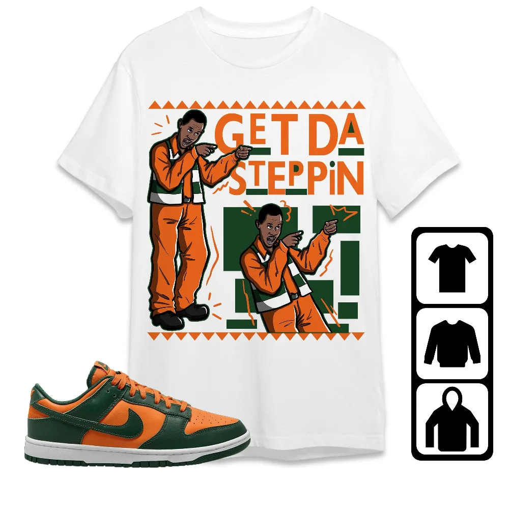 Inktee Store - Dunk Low Miami Unisex T-Shirt - Get Da Steppin Martin - Sneaker Match Tees Image