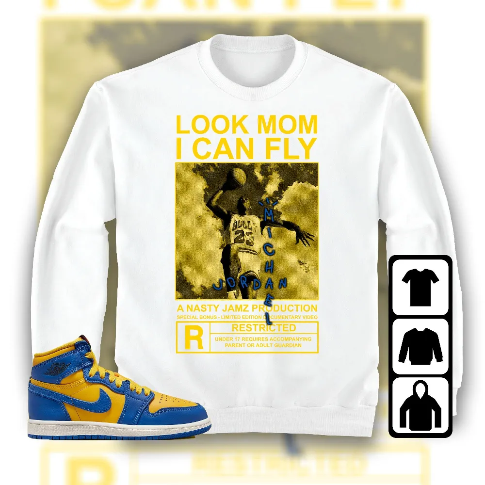 Inktee Store - Jordan 1 High Og Laney Unisex T-Shirt - Mj Can Fly - Sneaker Match Tees Image