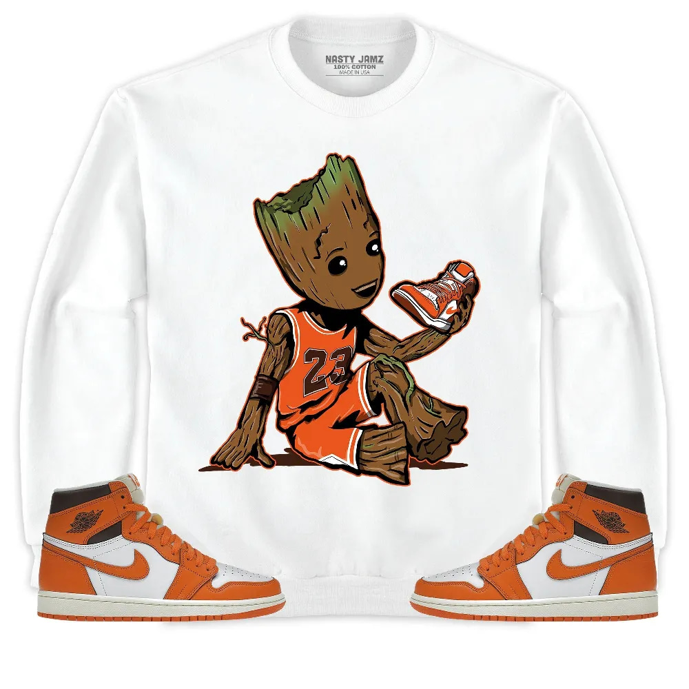 Inktee Store - Jordan 1 High Og Starfish Unisex T-Shirt - Groot And Sneaker - Sneaker Match Tees Image