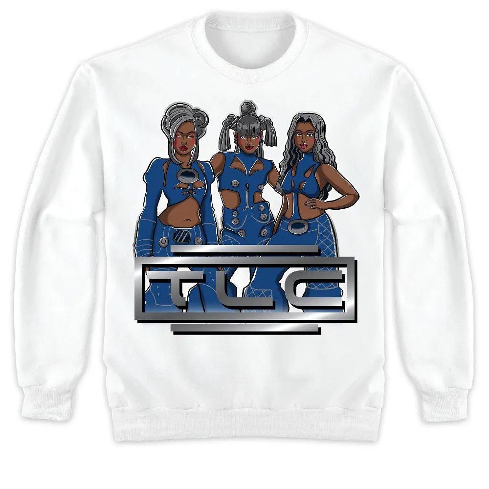 Inktee Store - Jordan 1 High Og True Blue Unisex T-Shirt - Tlc No Scrubs - Sneaker Match Tees Image
