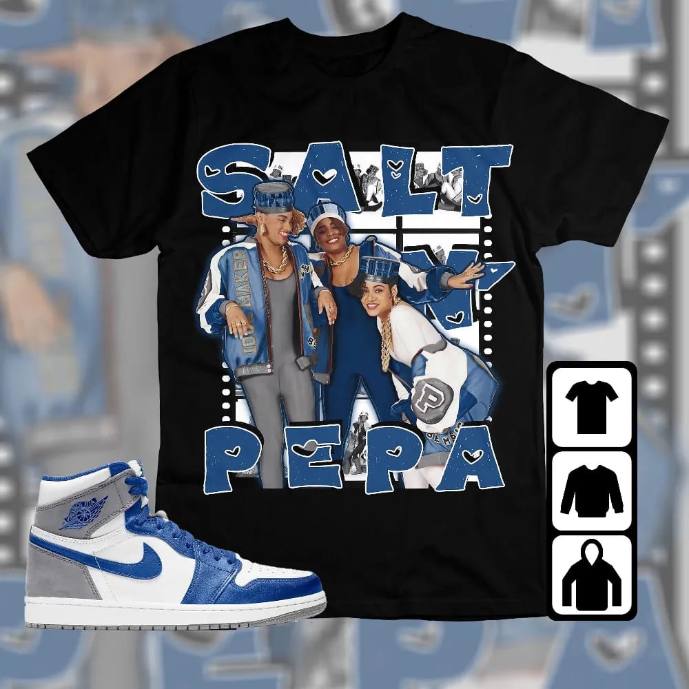 Inktee Store - Jordan 1 High Og True Blue Unisex T-Shirt - Salt Pepa - Sneaker Match Tees Image