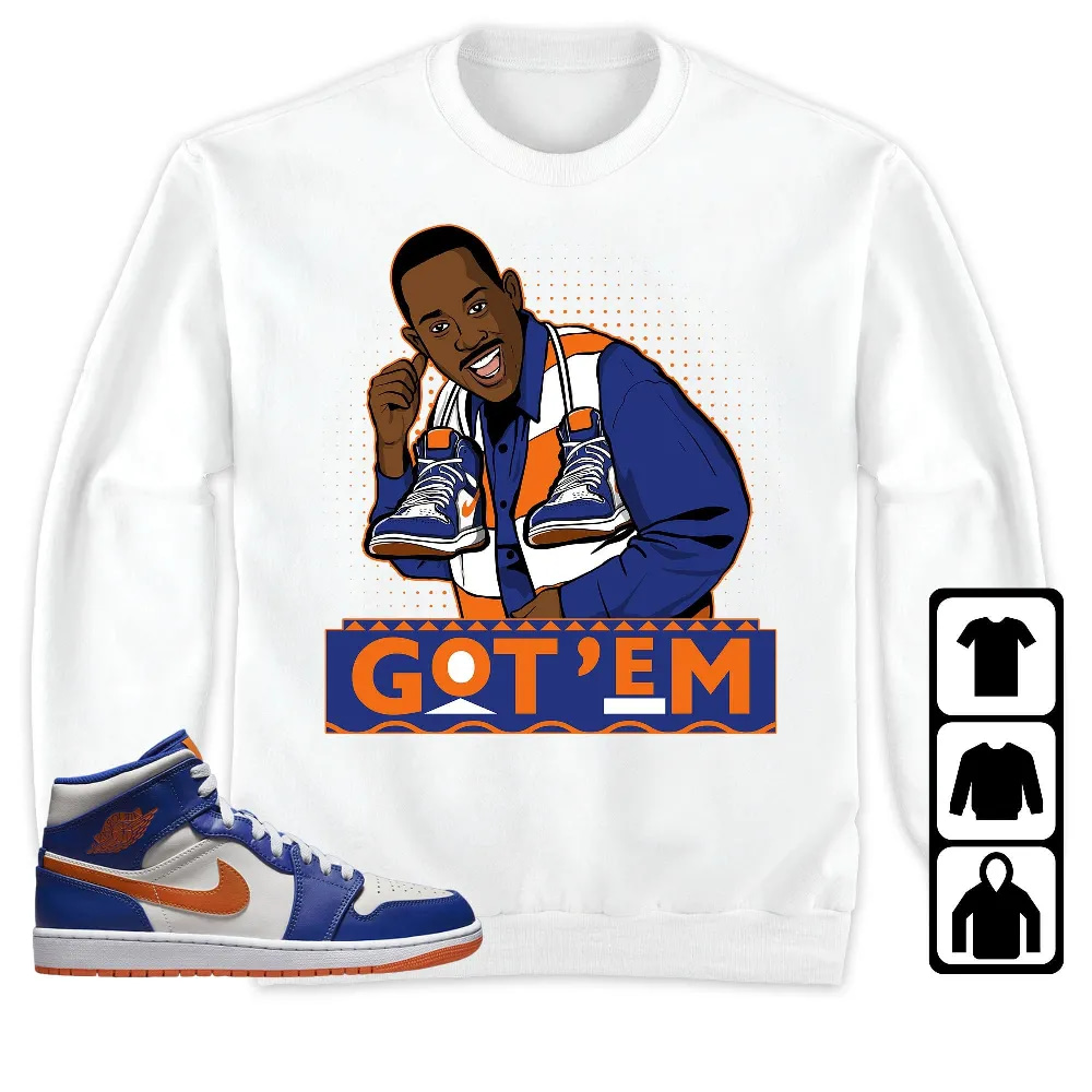 Inktee Store - Jordan 1 Mid Wheaties Knick Unisex T-Shirt - 90S Tv Series Got Em - Sneaker Match Tees Image