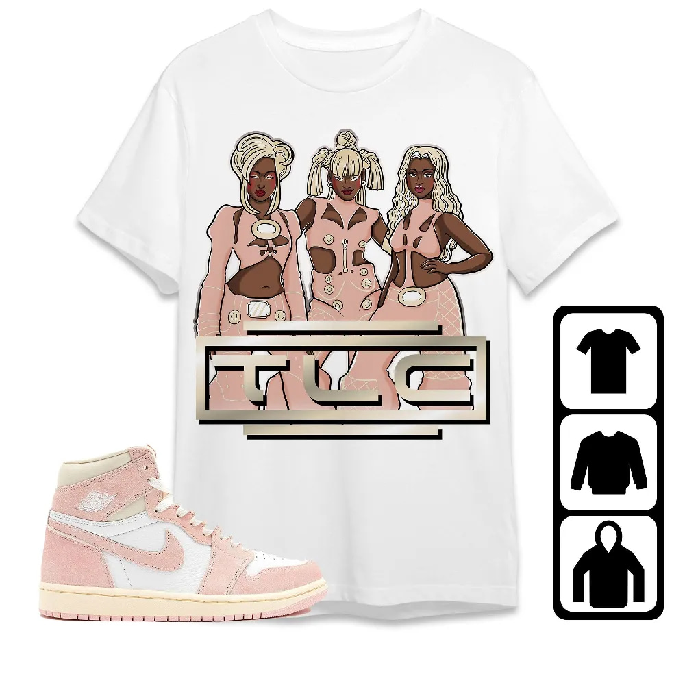 Inktee Store - Jordan 1 Og Washed Pink Unisex T-Shirt - Tlc No Scrubs - Sneaker Match Tees Image