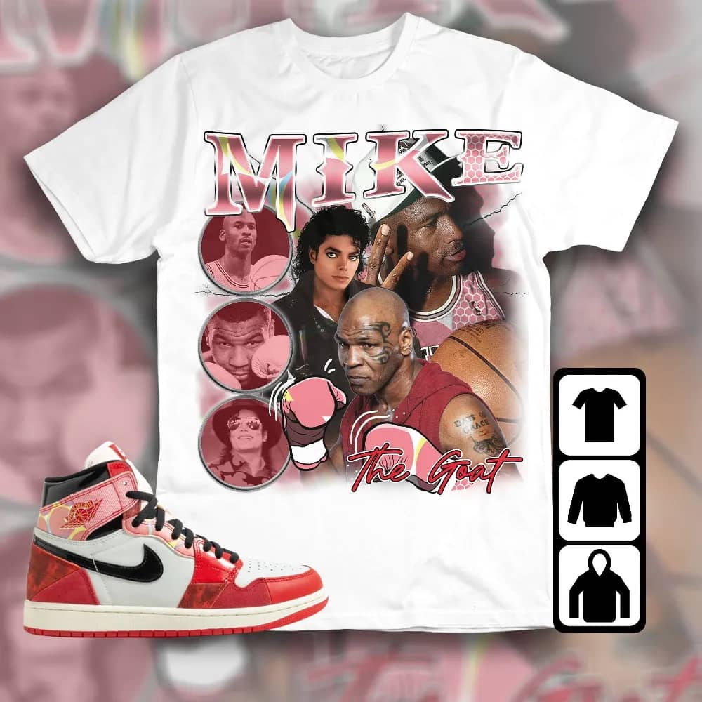 Inktee Store - Jordan 1 Spiderman Across The Spider-Verse Unisex T-Shirt - Mike The Goat - Sneaker Match Tees Image