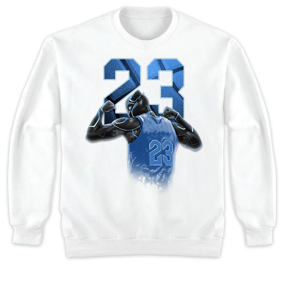 Inktee Store - Jordan 1 University Blue Toe Unisex T-Shirt - Number 23 Panther - Sneaker Match Tees Image