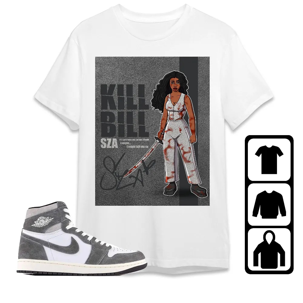 Inktee Store - Jordan 1 Washed Heritage Unisex T-Shirt - Sza Kill Bill - Sneaker Match Tees Image