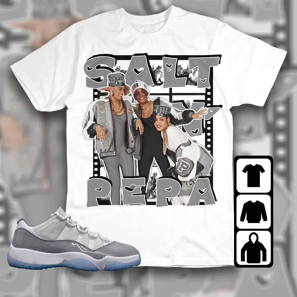 Inktee Store - Jordan 11 Low Cement Grey Unisex T-Shirt - Salt Pepa - Sneaker Match Tees Image