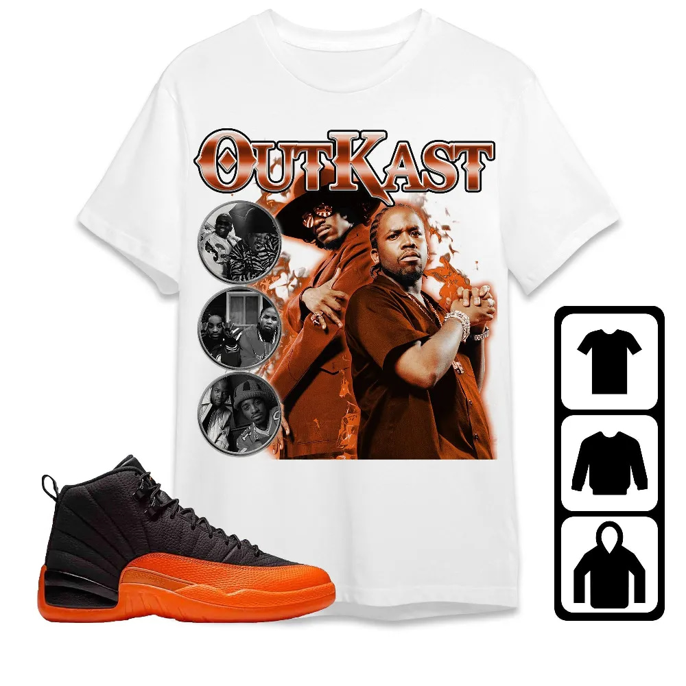 Inktee Store - Jordan 12 Brilliant Orange Unisex T-Shirt - Outkast - Sneaker Match Tees Image