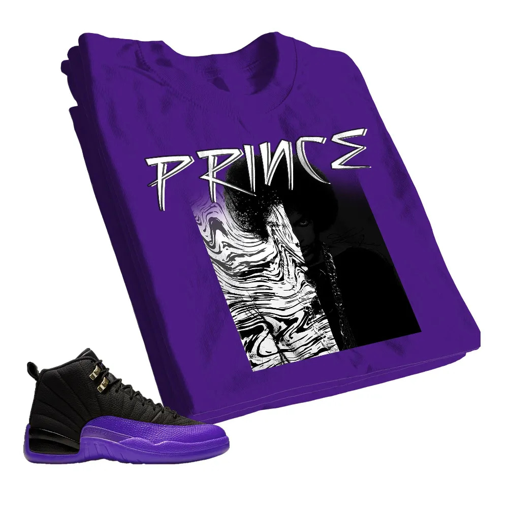Inktee Store - Jordan 12 Field Purple Unisex Color T-Shirt - Prince Signature - Sneaker Match Tees - Purple Shirt Image
