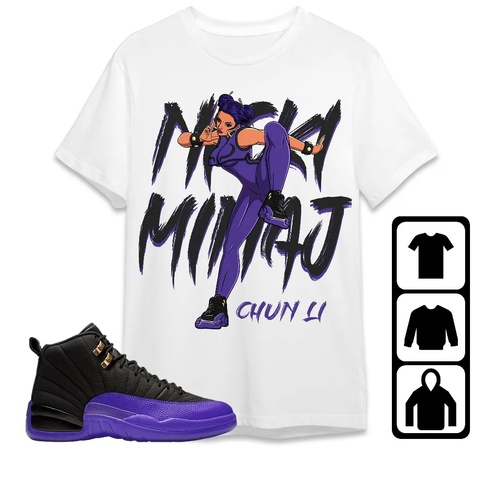 Inktee Store - Jordan 12 Field Purple Unisex T-Shirt - Nicki Fighter - Sneaker Match Tees Image