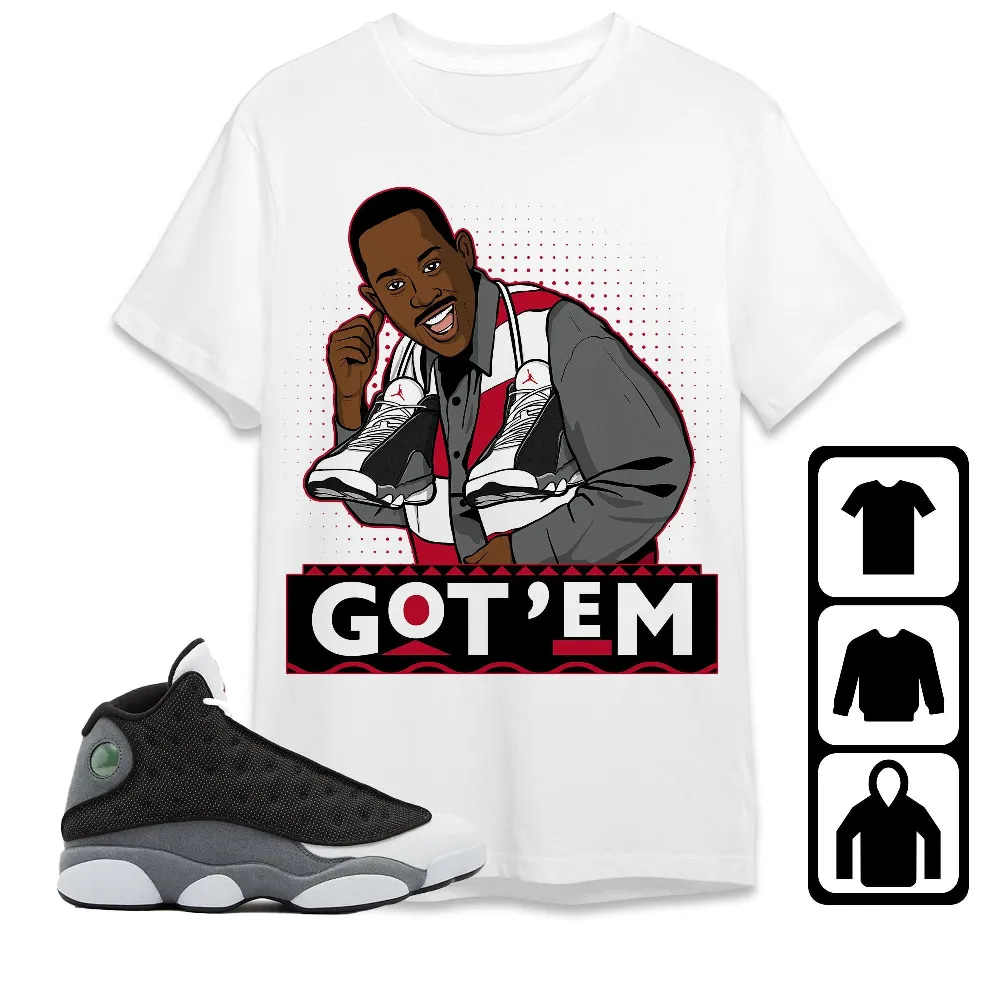 Inktee Store - Jordan 13 Black Flint Unisex T-Shirt - 90S Tv Series Got Em - Sneaker Match Tees Image