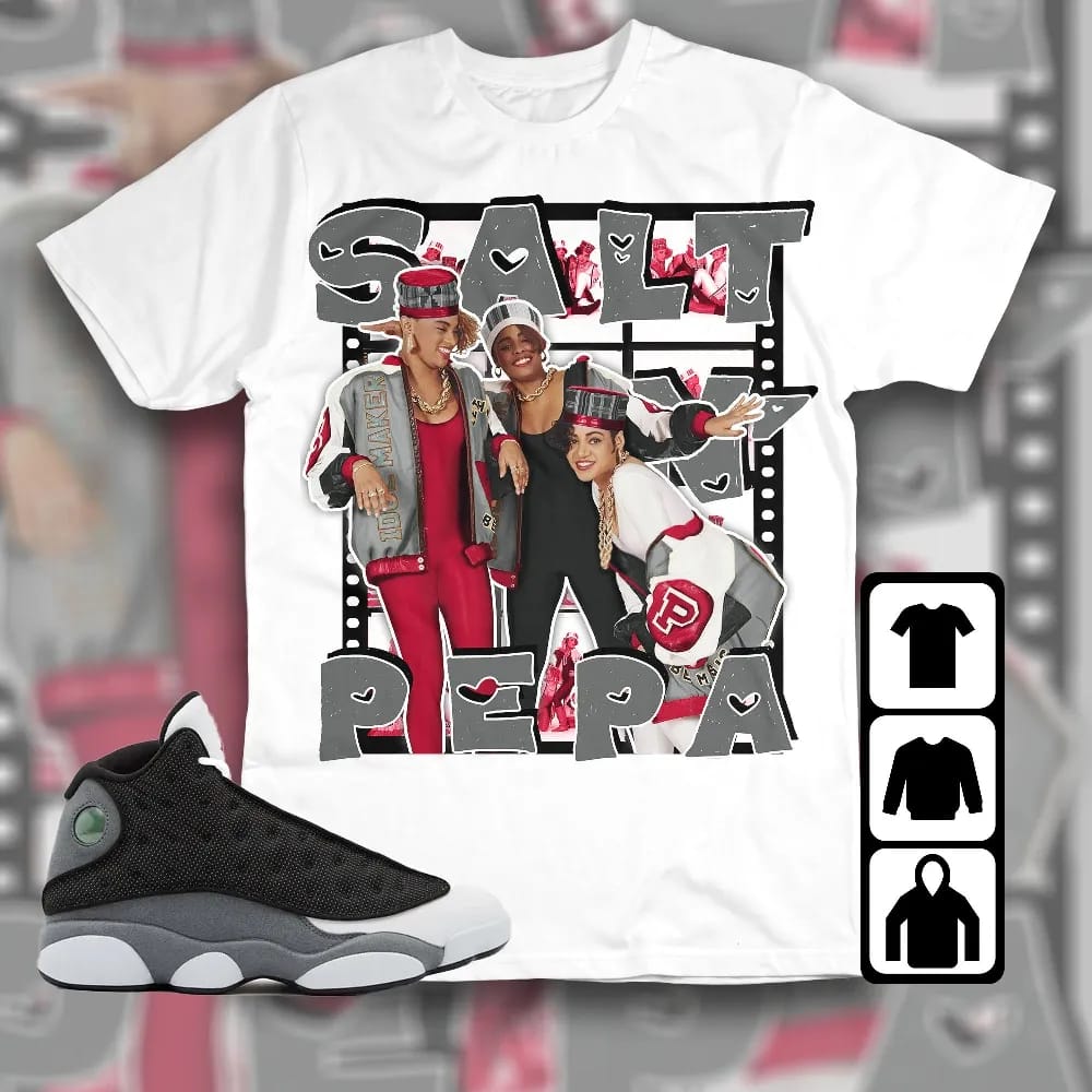 Inktee Store - Jordan 13 Black Flint Unisex T-Shirt - Salt Pepa - Sneaker Match Tees Image