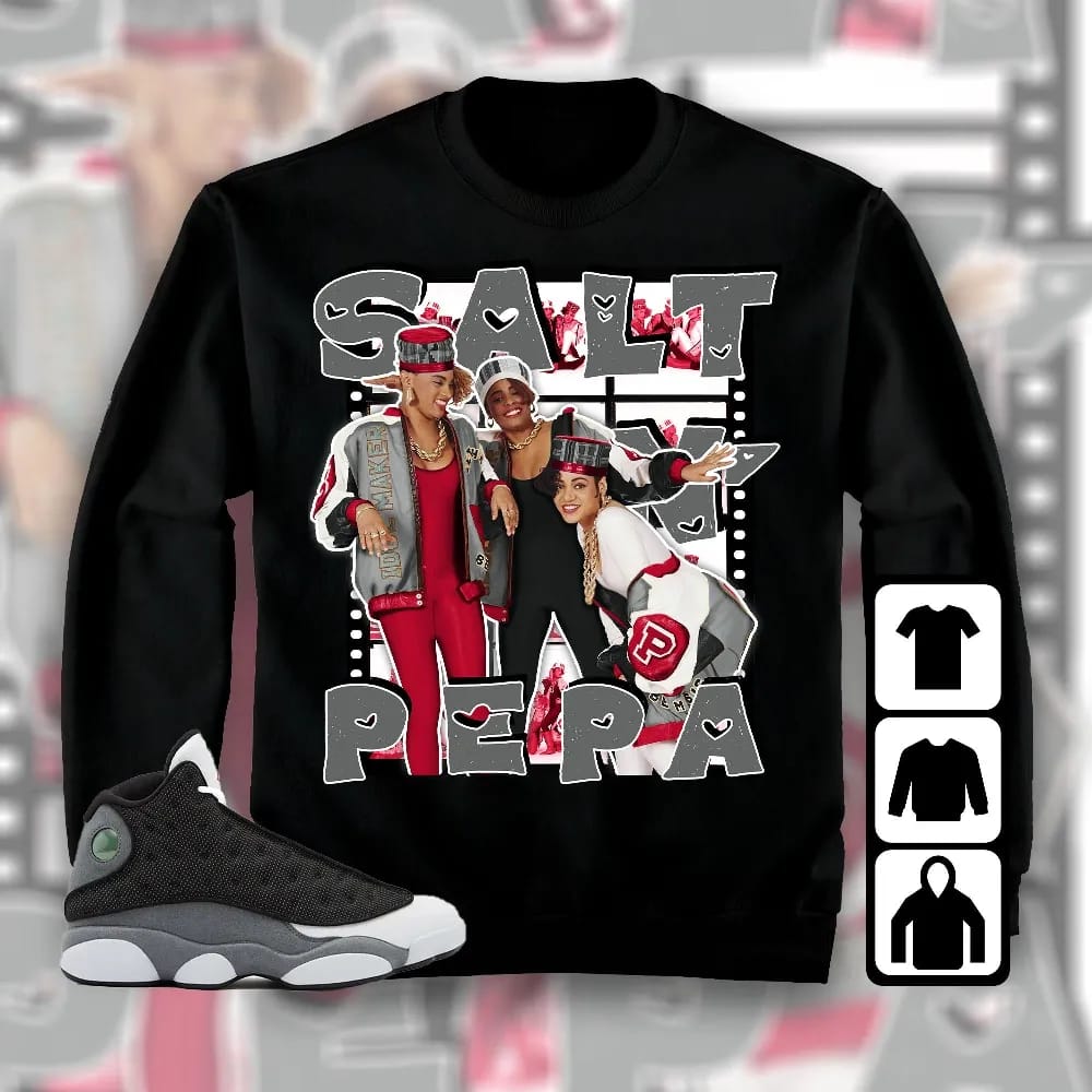 Inktee Store - Jordan 13 Black Flint Unisex T-Shirt - Salt Pepa - Sneaker Match Tees Image