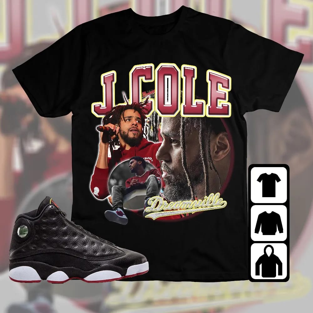 Inktee Store - Jordan 13 Playoffs Unisex T-Shirt - Cole Rapper - Sneaker Match Tees Image