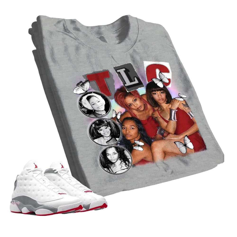 Inktee Store - Jordan 13 Wolf Grey Unisex Color T-Shirt - Tlc 90S - Sneaker Match Tees Image