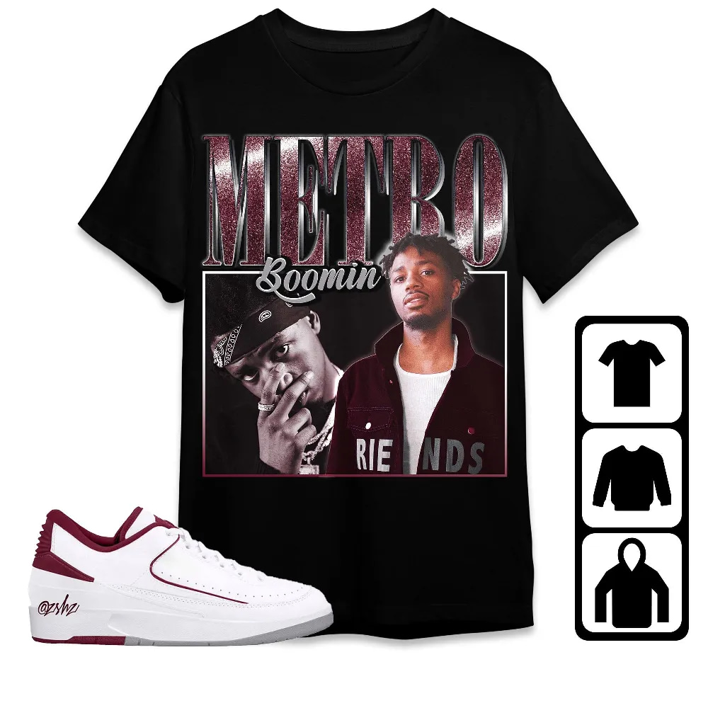 Inktee Store - Jordan 2 Low Cherrywood Unisex T-Shirt - Metro Boomin - Sneaker Match Tees Image