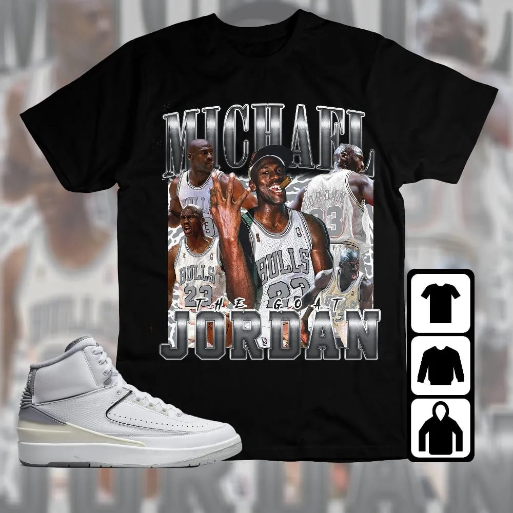 Inktee Store - Jordan 2 Neutral Grey Unisex T-Shirt - The Goat Mj - Sneaker Match Tees Image