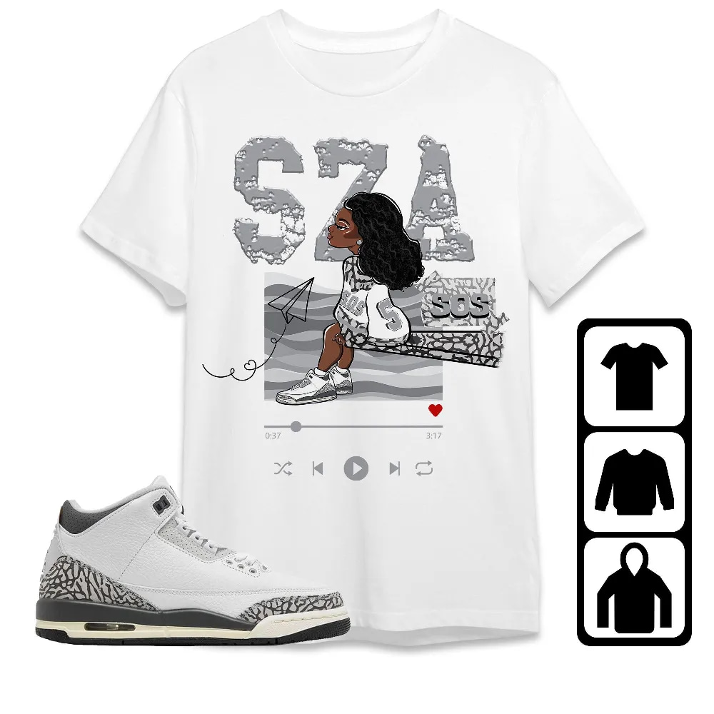 Inktee Store - Jordan 3 Hide N Sneak Unisex T-Shirt - Sza Sos - Sneaker Match Tees Image