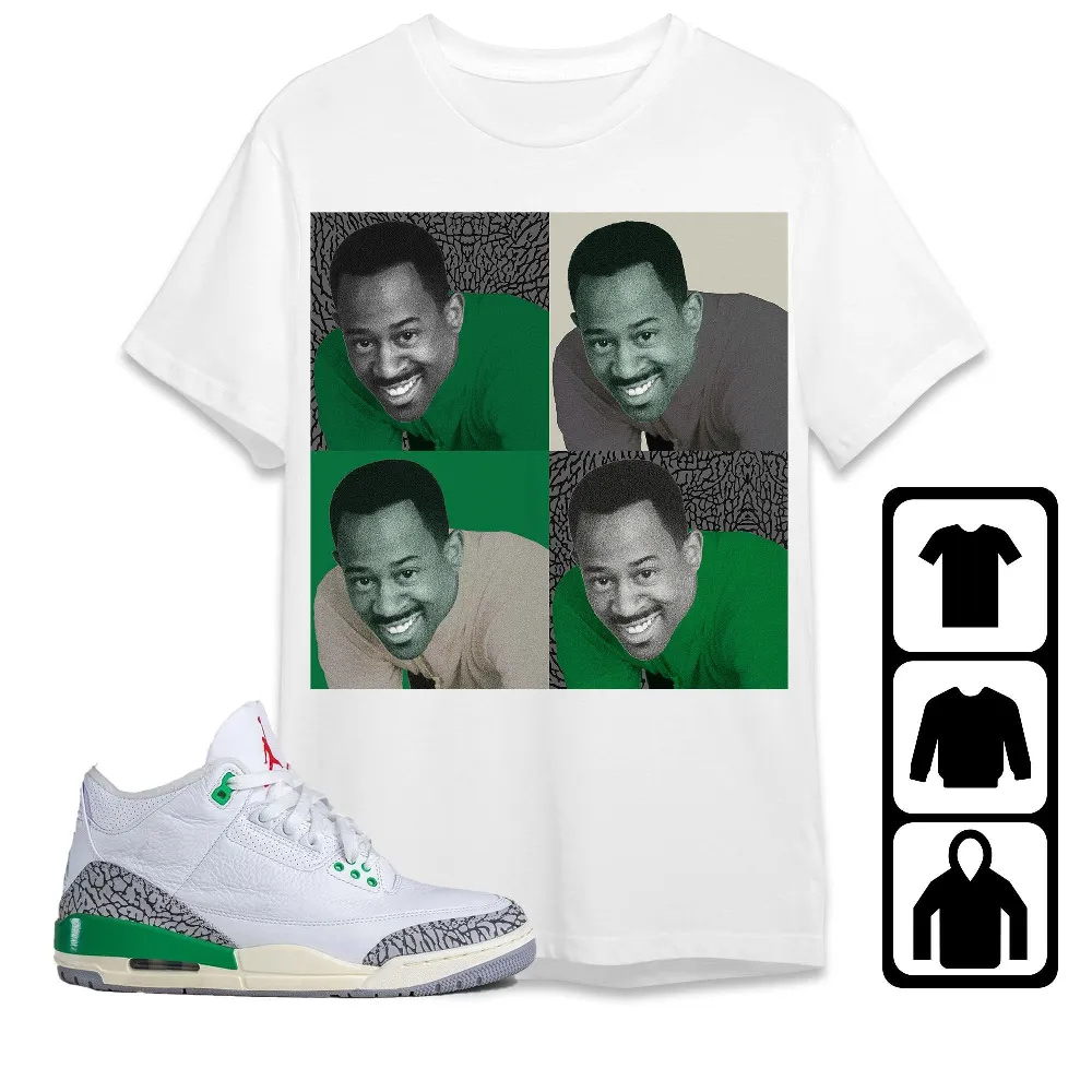Inktee Store - Jordan 3 Lucky Green Unisex T-Shirt - Martin Colour - Sneaker Match Tees Image
