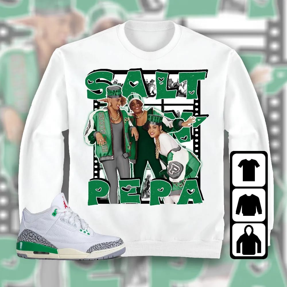 Inktee Store - Jordan 3 Lucky Green Unisex T-Shirt - Salt Pepa - Sneaker Match Tees Image
