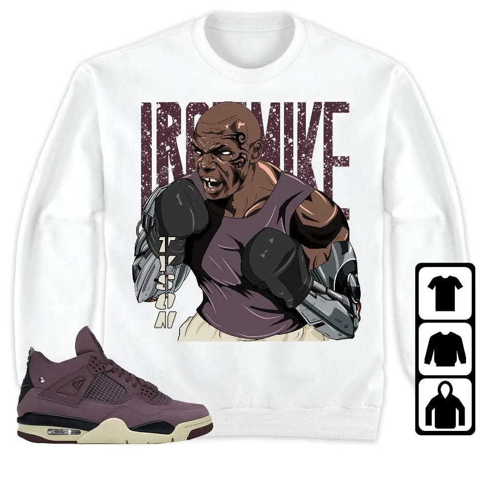 Inktee Store - Jordan 4 A Ma Maniere Violet Ore Unisex T-Shirt - Iron Mike - Sneaker Match Tees Image