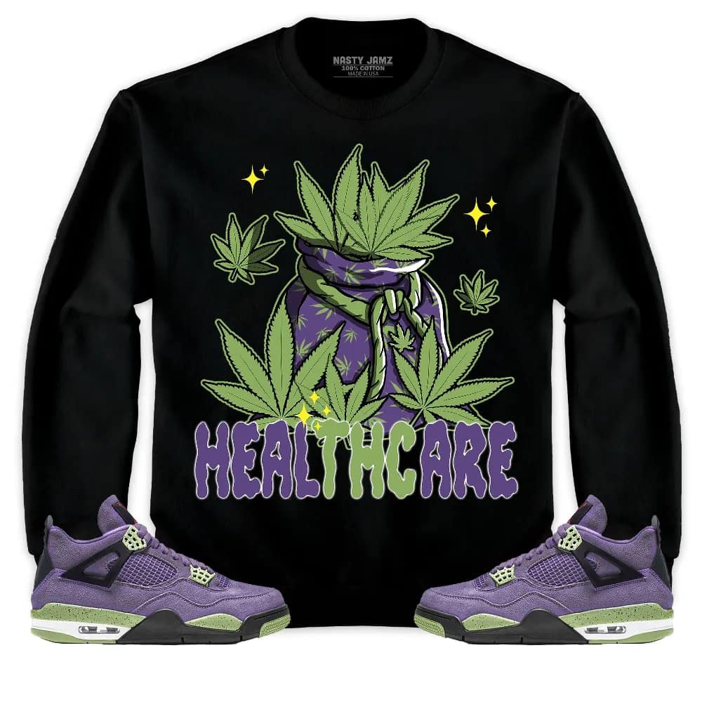 Inktee Store - Jordan 4 Retro Canyon Purple Unisex T-Shirt - Healthcare - Sneaker Match Tees Image