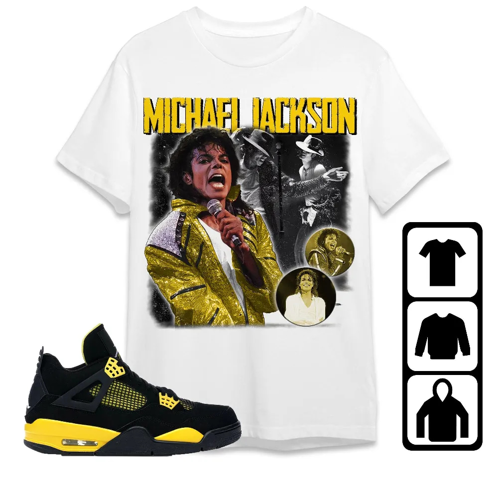Inktee Store - Jordan 4 Thunder Unisex T-Shirt - Mike Jackson - Sneaker Match Tees Image