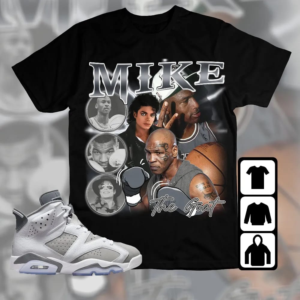 Inktee Store - Jordan 6 Cool Grey Unisex T-Shirt - Mike The Goat - Sneaker Match Tees Image