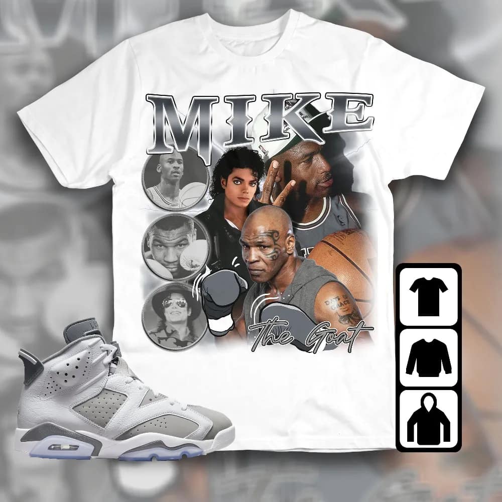Inktee Store - Jordan 6 Cool Grey Unisex T-Shirt - Mike The Goat - Sneaker Match Tees Image