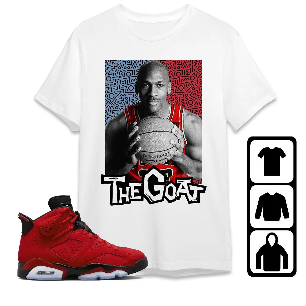 Inktee Store - Jordan 6 Toro Bravo Unisex T-Shirt - The Goat Doodle - Sneaker Match Tees Image