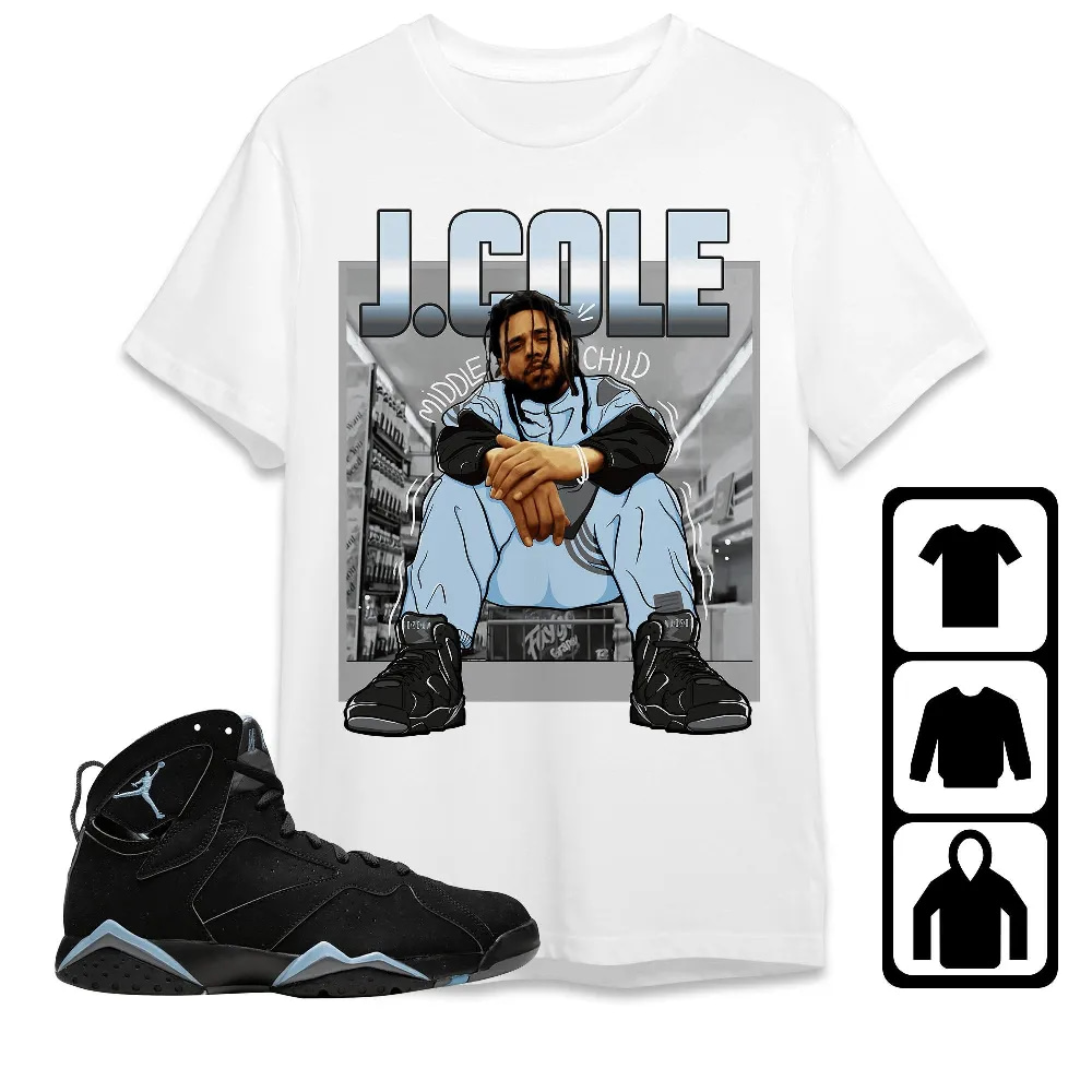 Inktee Store - Jordan 7 Chambray Unisex T-Shirt - Jaycole Middle Child - Sneaker Match Tees Image