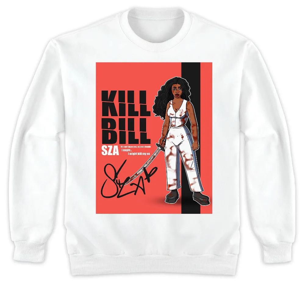 Inktee Store - Jordan 7 White Infrared Unisex T-Shirt - Sza Kill Bill - Sneaker Match Tees Image