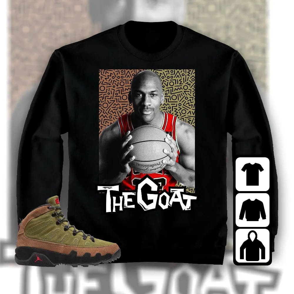 Inktee Store - Jordan 9 Boot Nrg Beef And Broccoli Unisex T-Shirt - The Goat Doodle - Sneaker Match Tees Image
