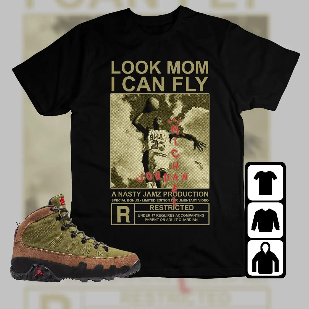 Inktee Store - Jordan 9 Boot Nrg Beef And Broccoli Unisex T-Shirt - Mj Can Fly - Sneaker Match Tees Image